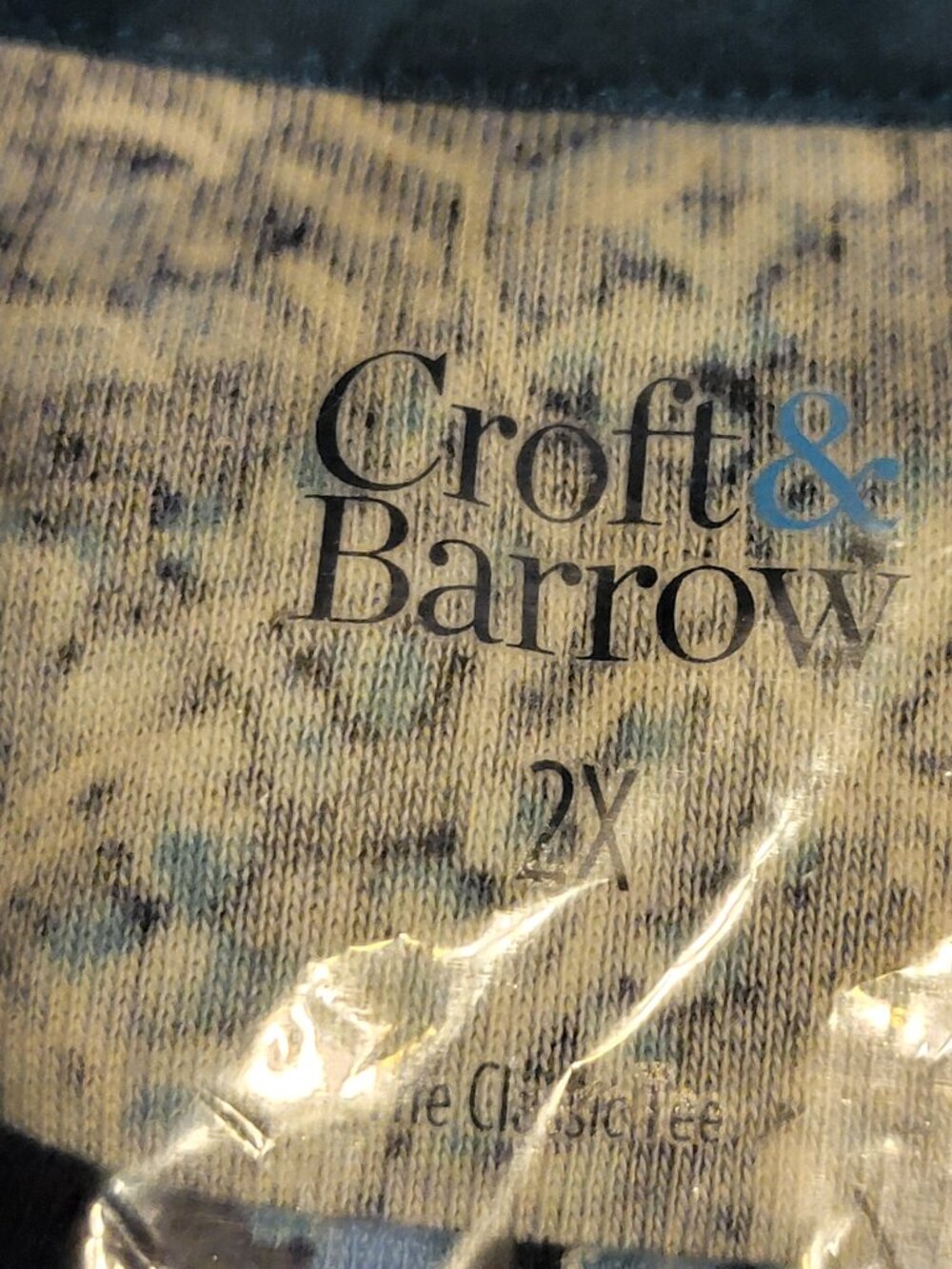 2x Navy Winter Tile Croft Barrow L/S Shirt Blue 20 22 - Picture 5 of 6